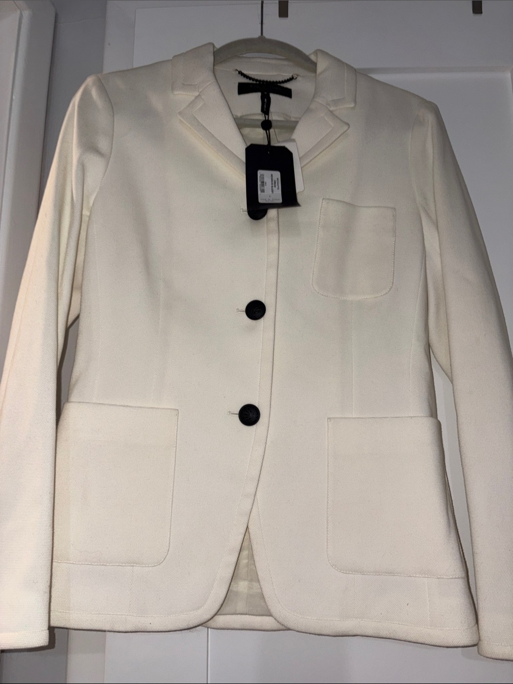 rag & bone cream Redgrave Three-Button Patch Pocket Blazer- 6